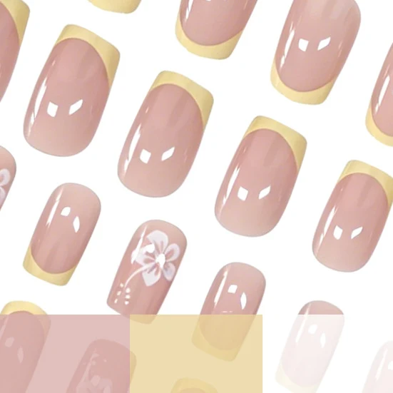 Elegant Floral French Tip Nail Art Stornfield