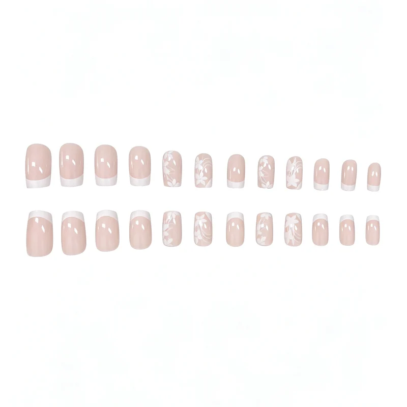 Elegant Floral Design Press-On Nail Set Stornfield
