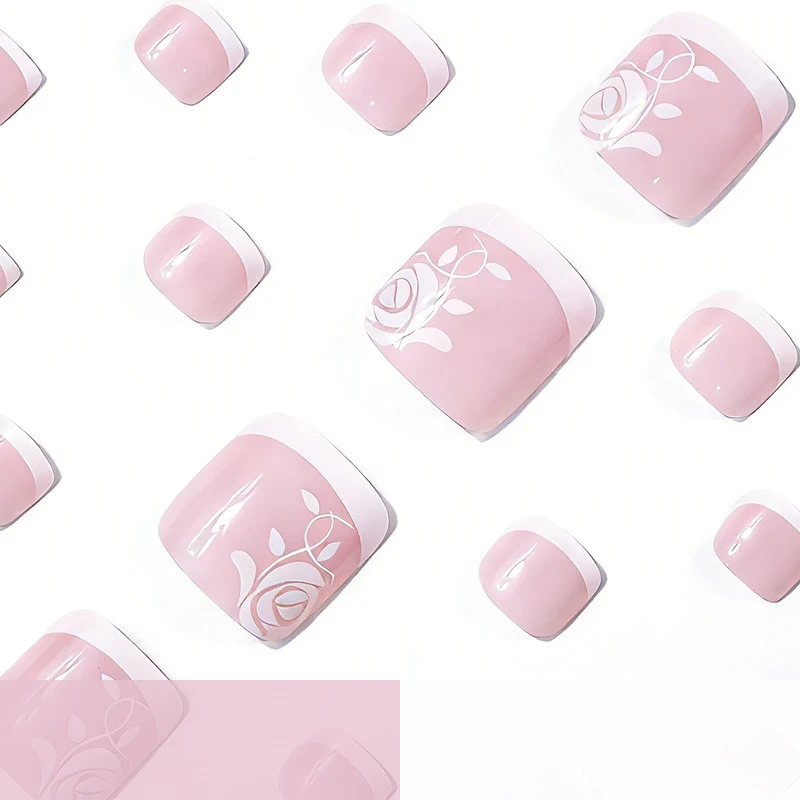 Elegant Floral Design Pedicure Enhancements Stornfield