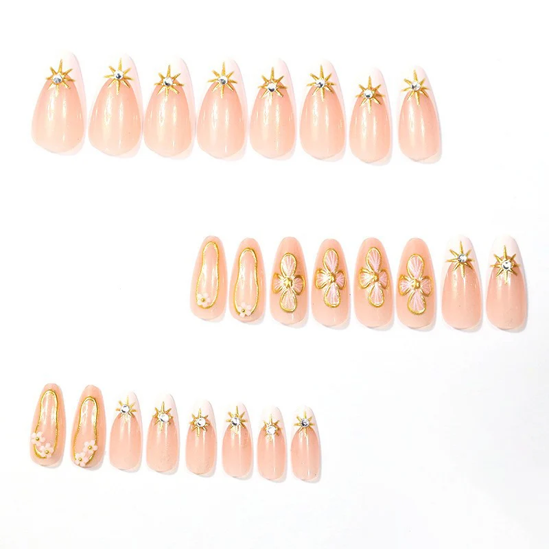 Elegant Floral Design Nail Enhancements Stornfield