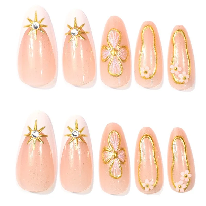 Elegant Floral Design Nail Enhancements Stornfield