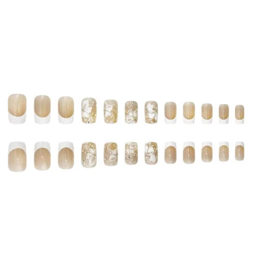 Elegant Floral Design Nail Art Enhancements Stornfield