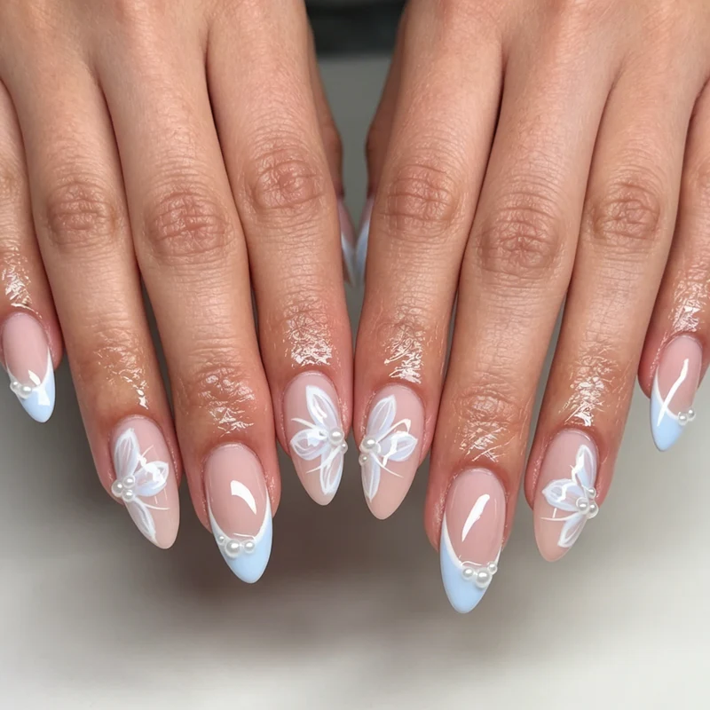 Elegant Floral Design Nail Art Stornfield
