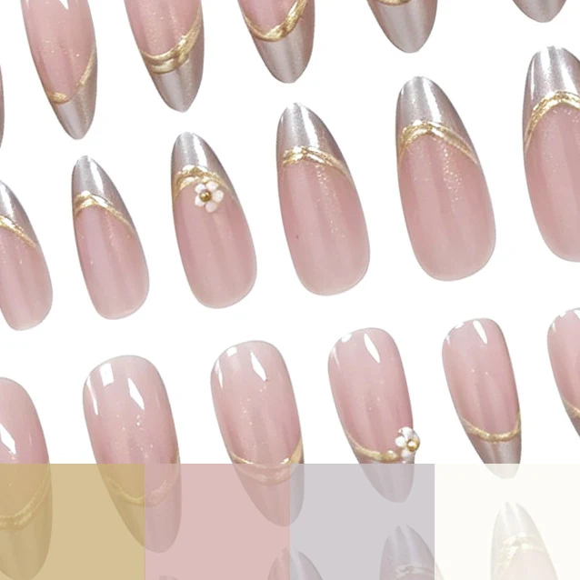 Elegant Floral Design Acrylic Nail Extensions Stornfield 1789915589