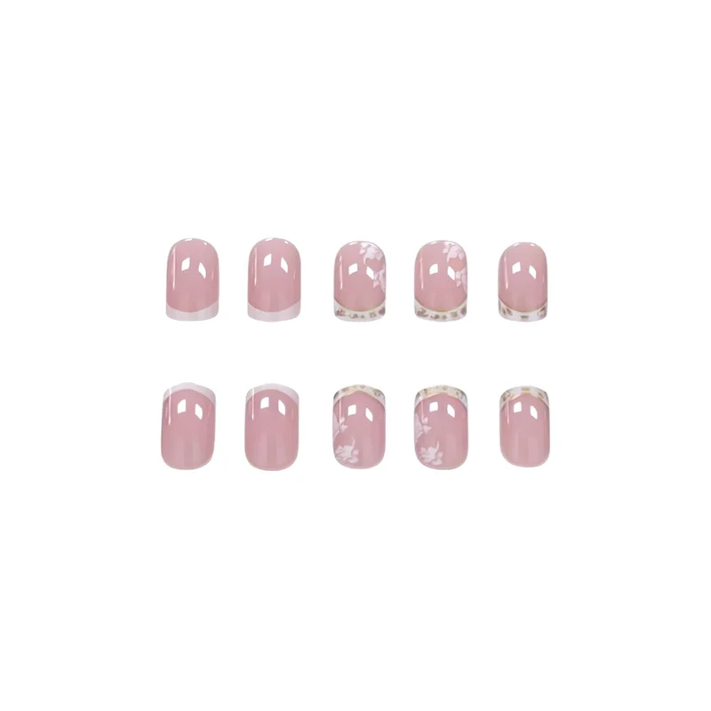 Elegant Floral Acrylic Nail Enhancements Stornfield 1789915777