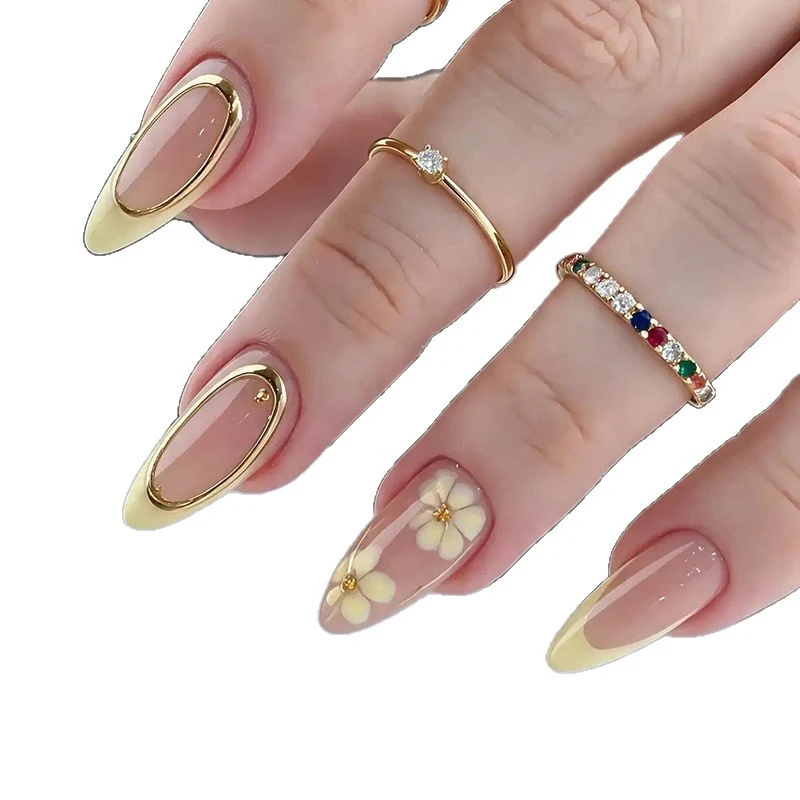 Elegant Floral Acrylic Nail Art Enhancements Stornfield
