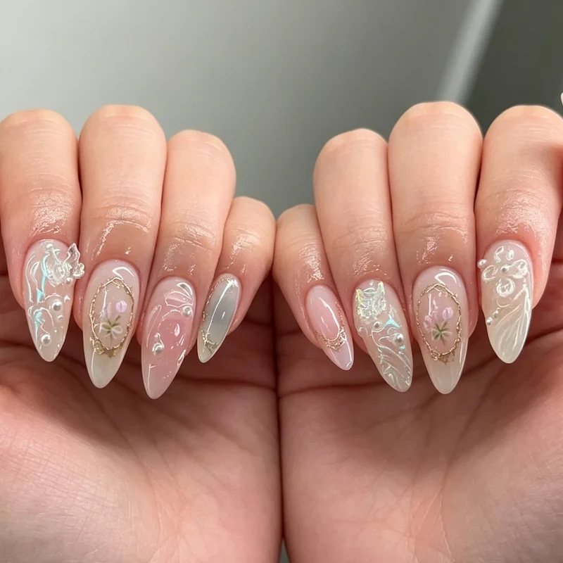 Elegant Decorative Gel Nail Enhancements Stornfield
