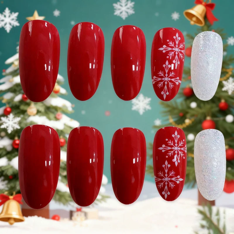 Elegant Decorative Christmas Nail Art Stornfield