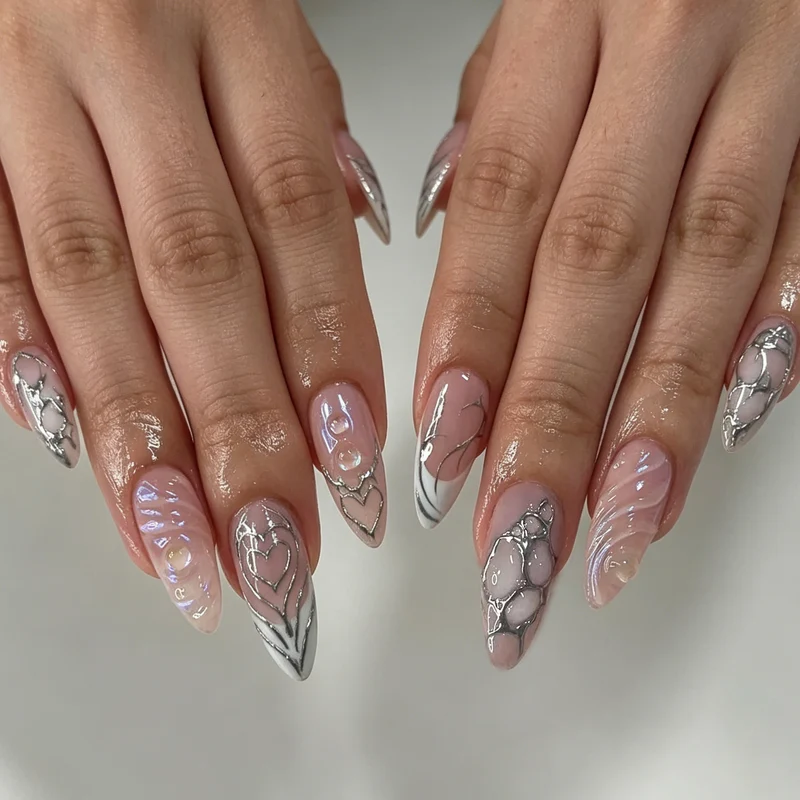 Elegant Acrylic Nail Art Design Stornfield