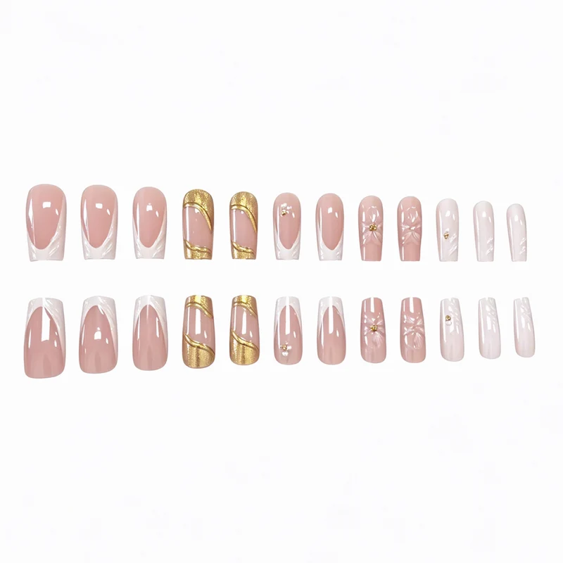 Elegant 3D Floral Acrylic Nail Art Extensions Stornfield