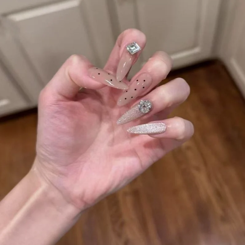 Decorative Rhinestone Acrylic Nail Enhancements Stornfield