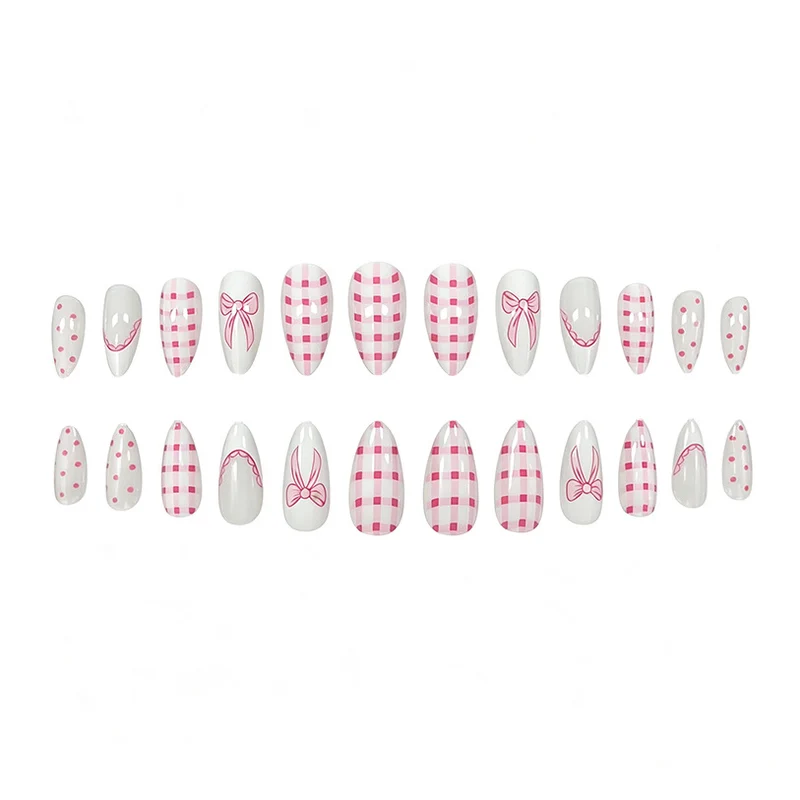 Decorative Pink Bow Nail Art Enhancements Stornfield