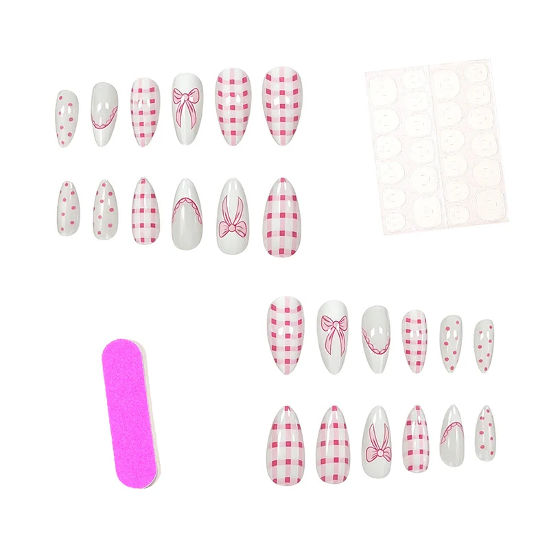 Decorative Pink Bow Nail Art Enhancements Stornfield