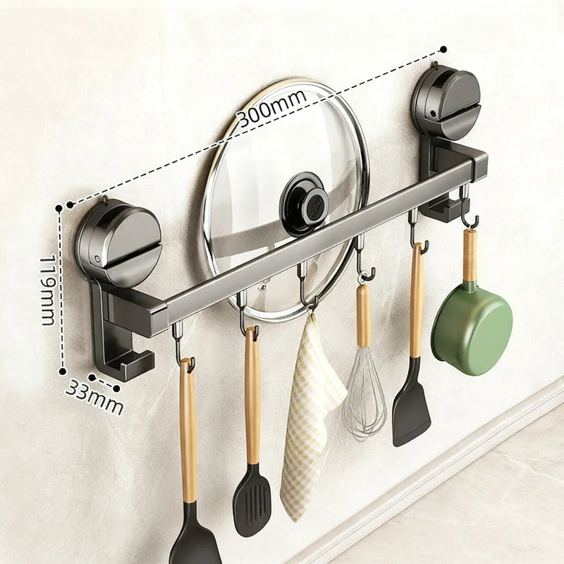 Küchen-Hängestange mit Haken für Utensilien