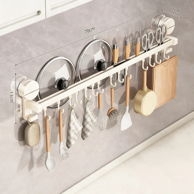 Küchen-Hängestange mit Haken aus Aluminium
