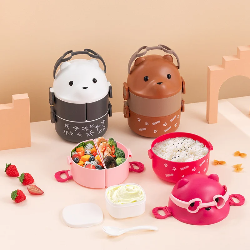 Cute Bear-Themed Bento Lunch Box