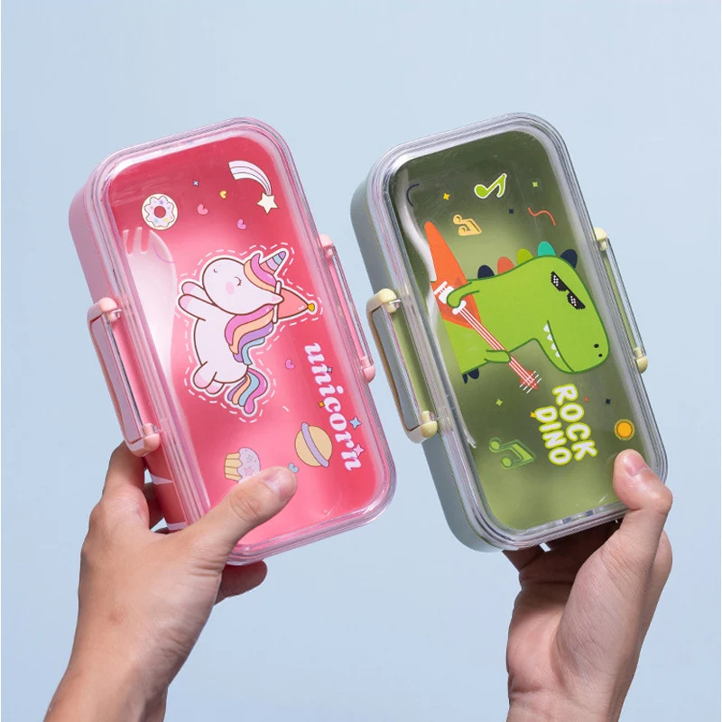 Cartoon-Themed Stainless Steel Lunch Box