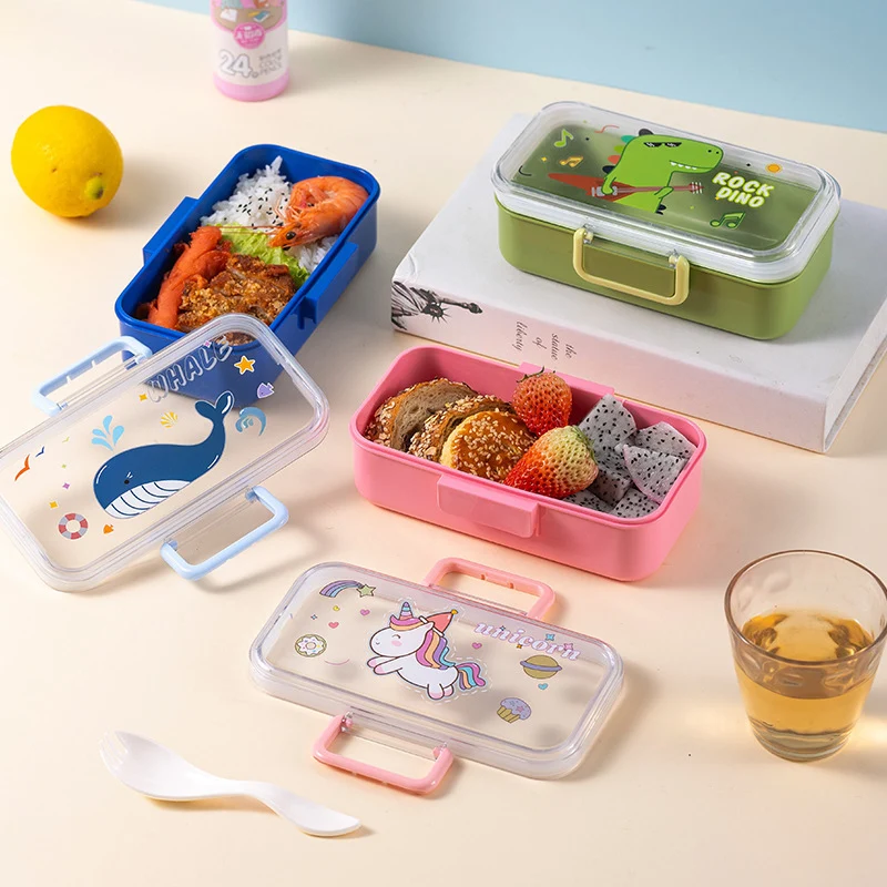Cartoon-Themed Stainless Steel Lunch Box