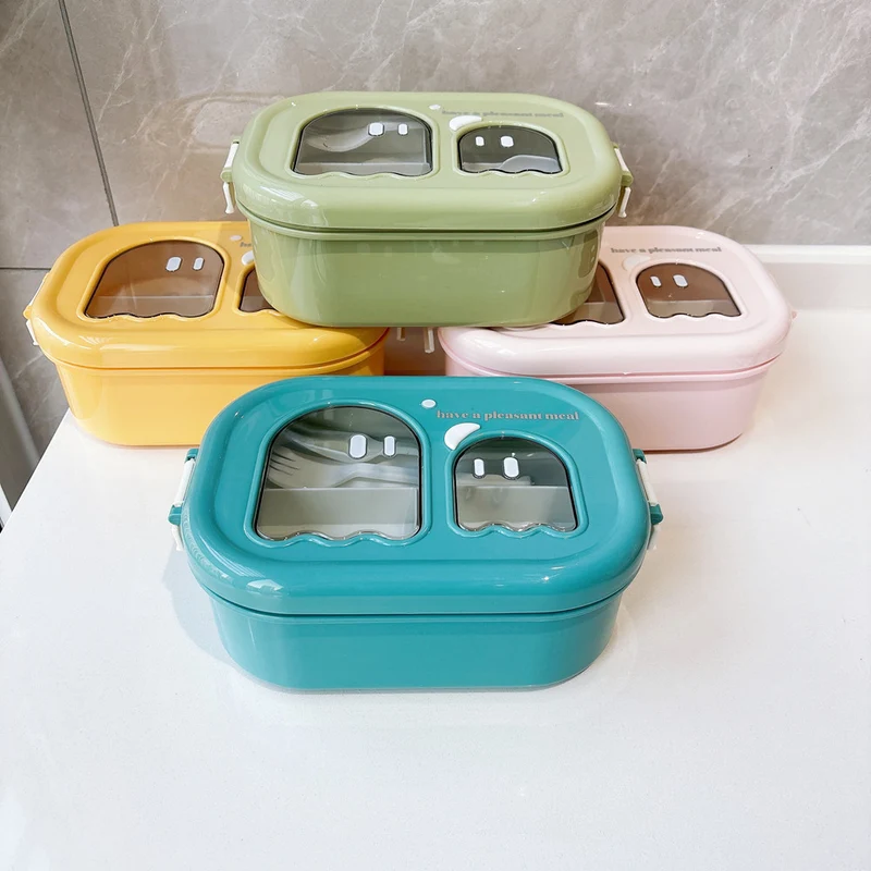 Playful Dual-Compartment Food Storage Container