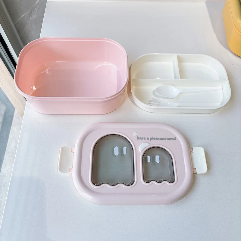 Playful Dual-Compartment Food Storage Container