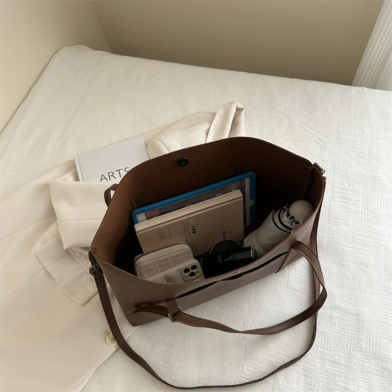 Versatile Vegan Leather Tote Bag