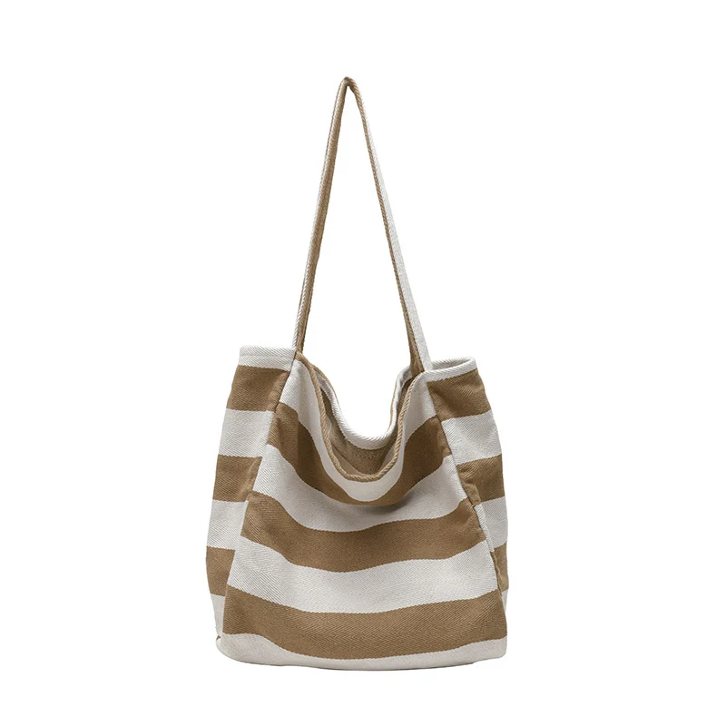 Stylish Striped Shoulder Tote Bag