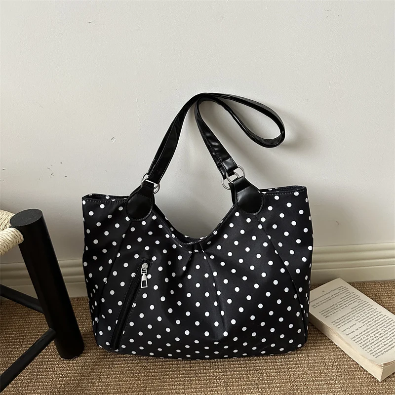 Stylish Polka Dot Shoulder Tote