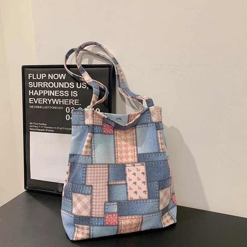 Stylish Patchwork Tote Bag