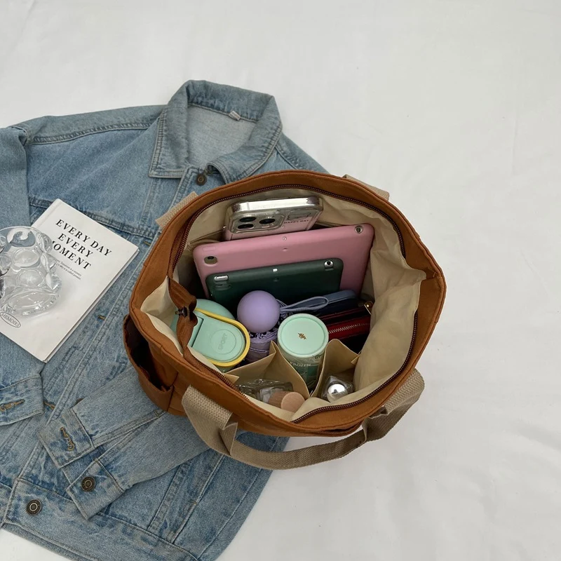 Stylish Multi-Pocket Casual Tote Bag