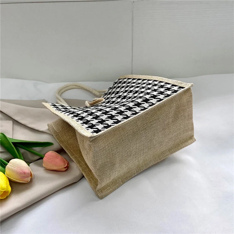 Stylish Houndstooth Pattern Tote Bag