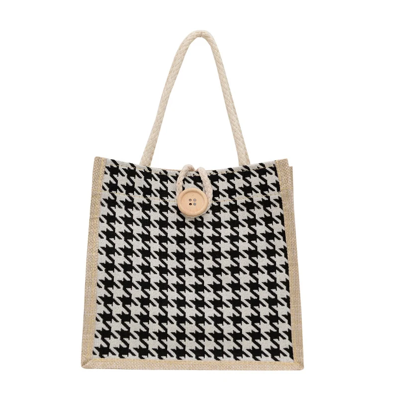 Stylish Houndstooth Pattern Tote Bag