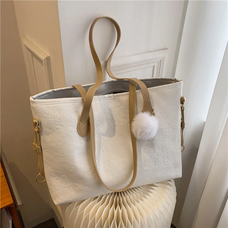 Stylish Embossed Shoulder Tote Bag