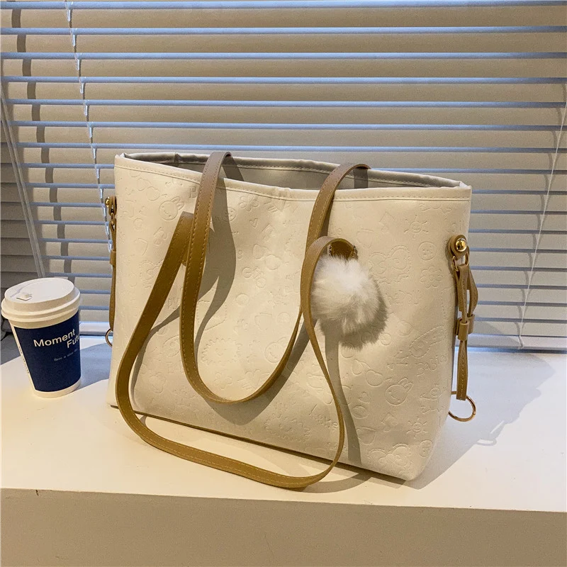 Stylish Embossed Shoulder Tote Bag
