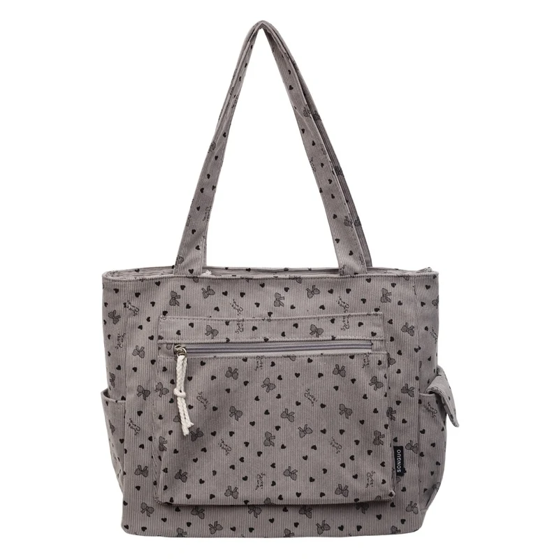 Stylish Double Pocket Tote Bag