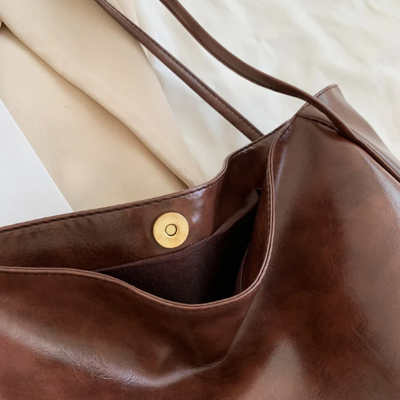 Sleek Vegan Leather Tote Bag