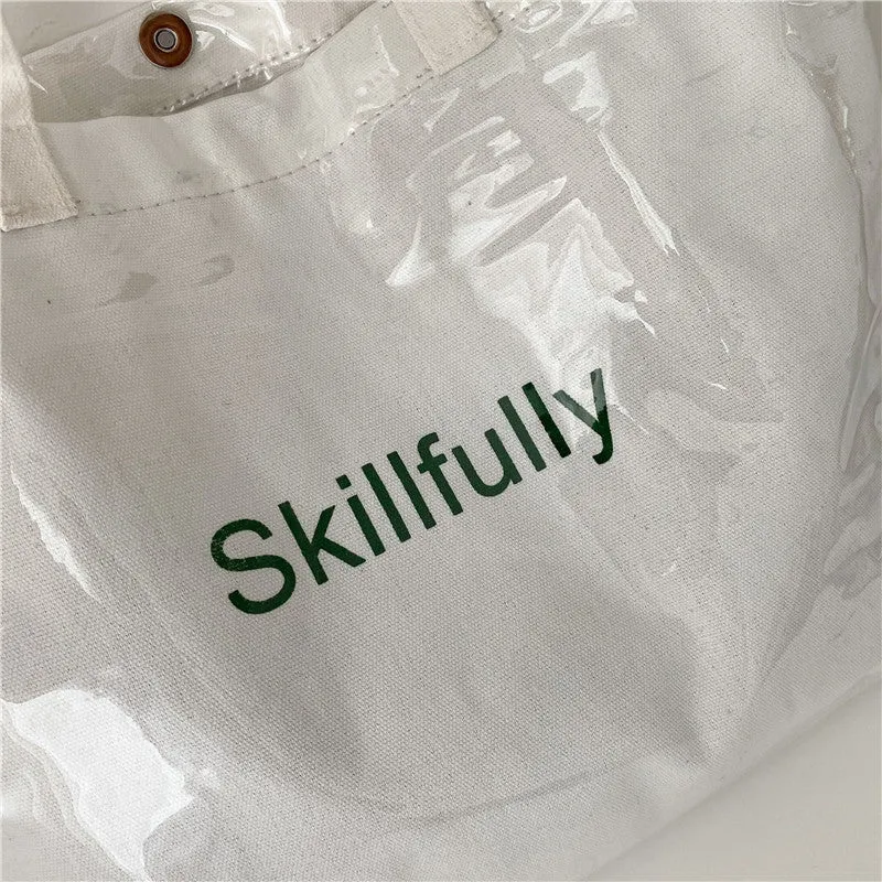 Sleek Transparent Shopping Tote
