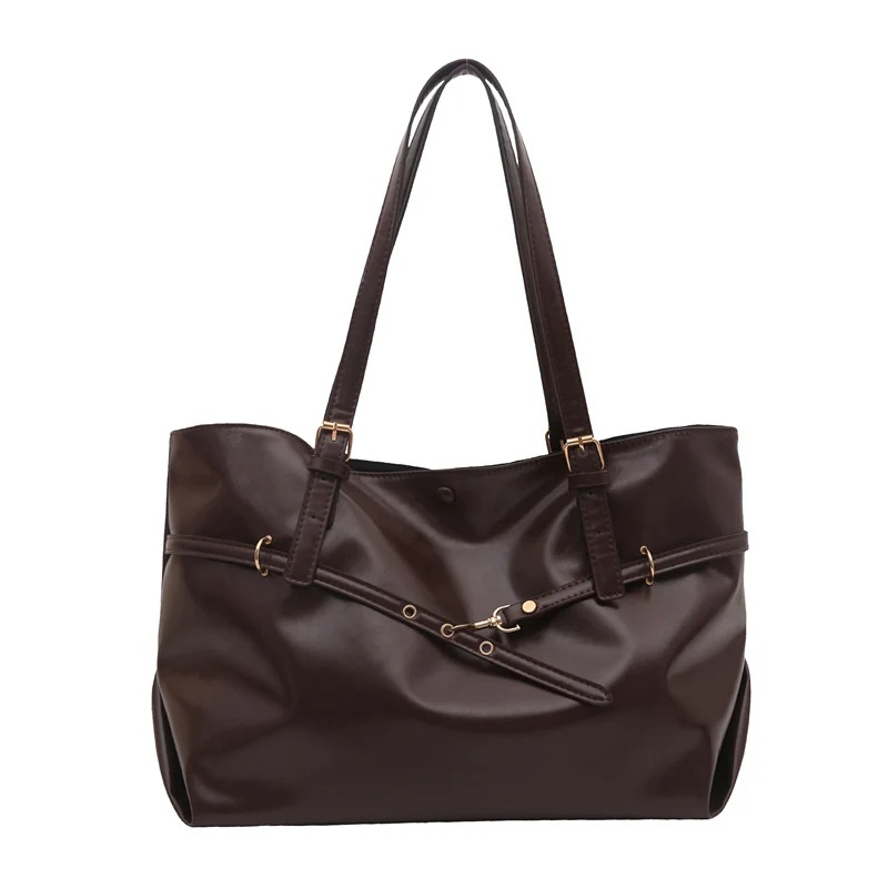 Sleek Structured Vegan Leather Tote
