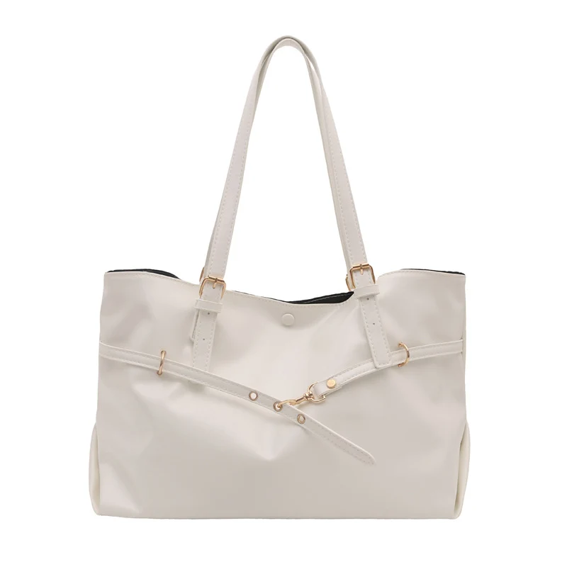 Sleek Structured Vegan Leather Tote