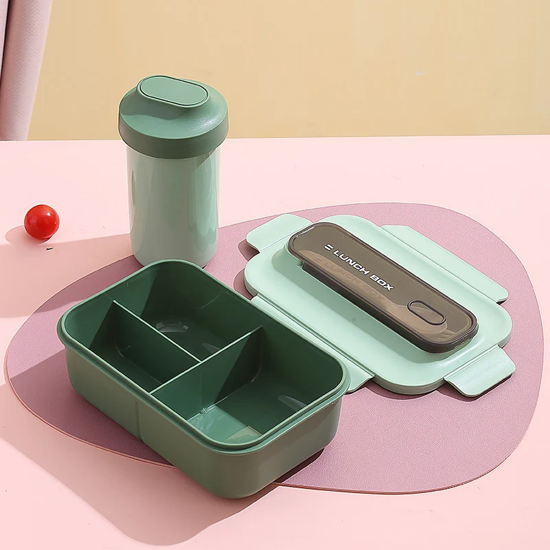 Vielseitige Auslaufsichere Bento Lunchbox mit Eingebautem Besteckset