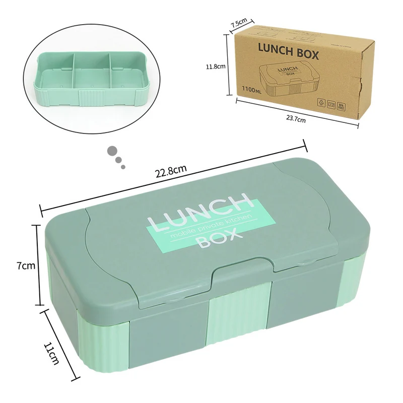 Stilvolle Mehrfach-Sektionen Lunchbox