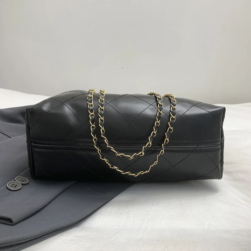 Quilted Suede Tote Bag