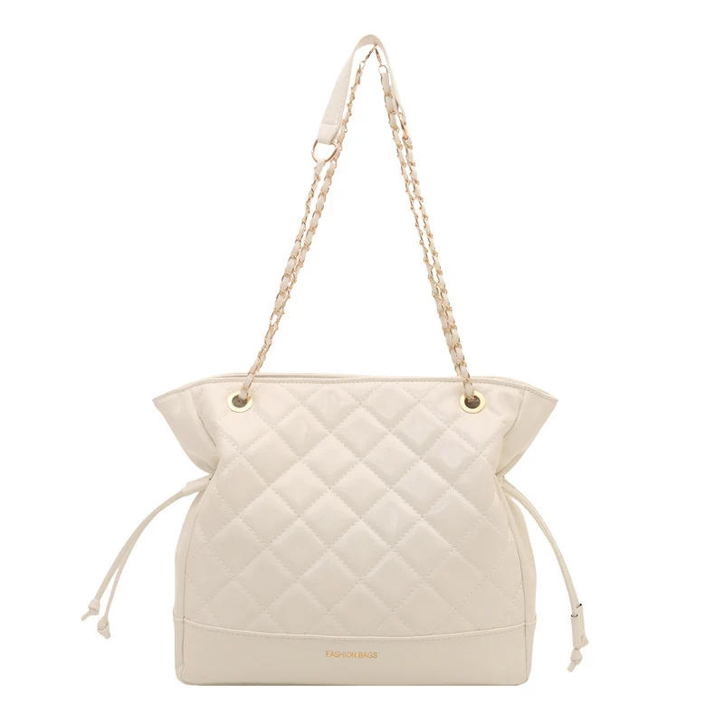 Quilted Faux Leather Tote Bag