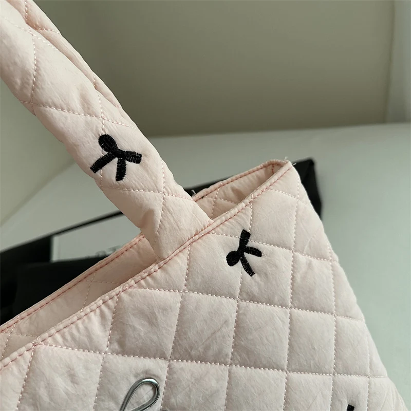 Quilted Decorative Bow Tote