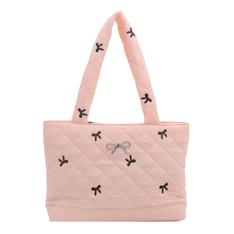 Quilted Decorative Bow Tote