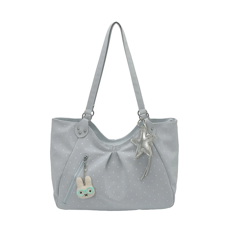 Polka Dot Pattern Shoulder Tote Bag