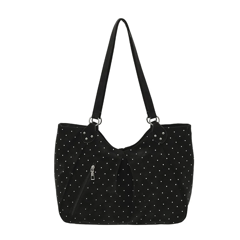 Polka Dot Pattern Shoulder Tote Bag