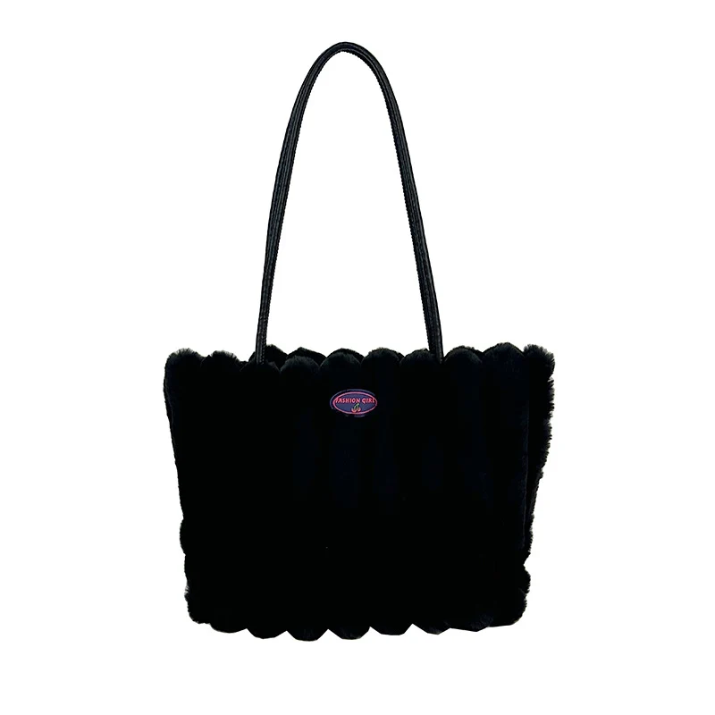 Plush Textured Tote Bag