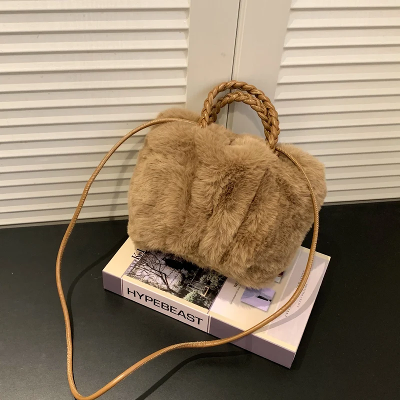 Plush Faux Fur Tote Bag