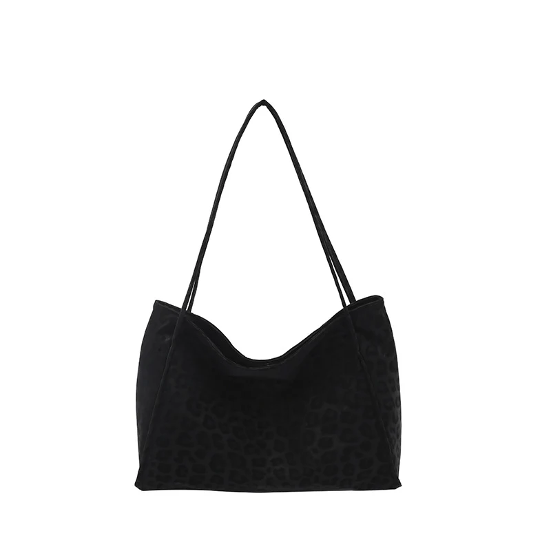 Luxurious Textured Suede Shoulder Tote Bag