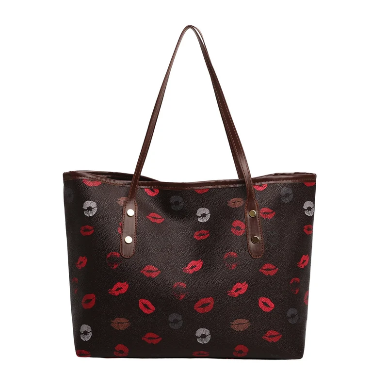 Lip Print Fashion Tote Bag